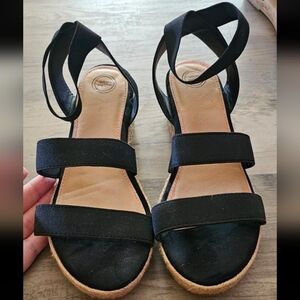 Wonder Nation Black Strappy Sandals